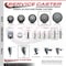 Service Caster 5 Inch Gray Polyurethane Wheel Swivel 58 Inch Threaded Stem Caster Service Caster SCC-TS20S514-PPUB-58212 - alternate 2